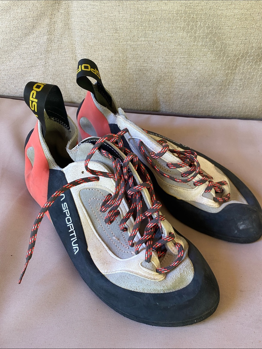 La Sportiva Men’s Red, Gray & Black Climbing Shoes